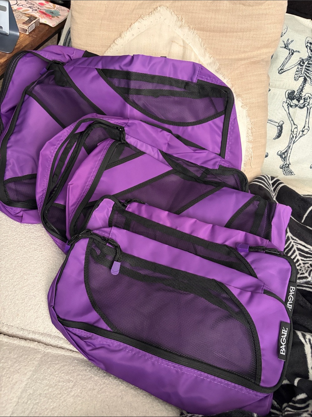 Bagail Purple Packing Cubes Set - 6 Piece Set Travel Organizer/Packing Cubes
